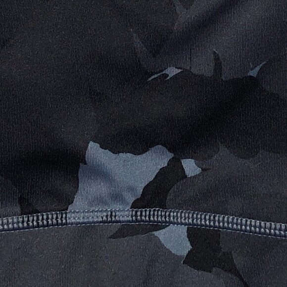LULULEMON Black Gray Camo Flow Y Mesh Panel Razor Back Sports Bra Size 6 - Picture 5 of 16